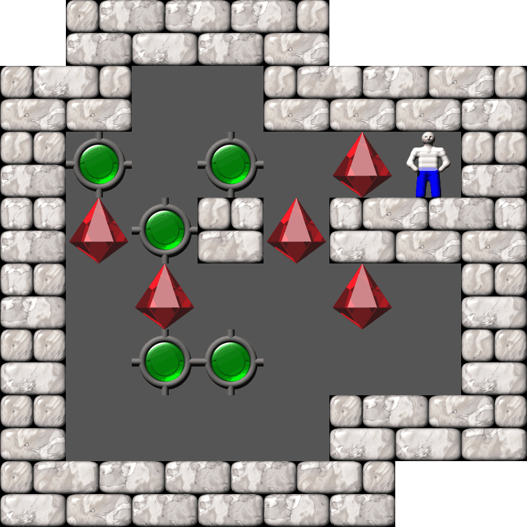 Sokoban Easy 5 Boxes level 5